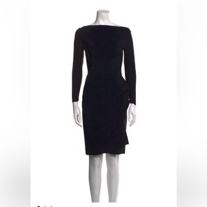 La Petite Robe di Chiara Boni Bateau Neckline Mini Dress Black Size S/4